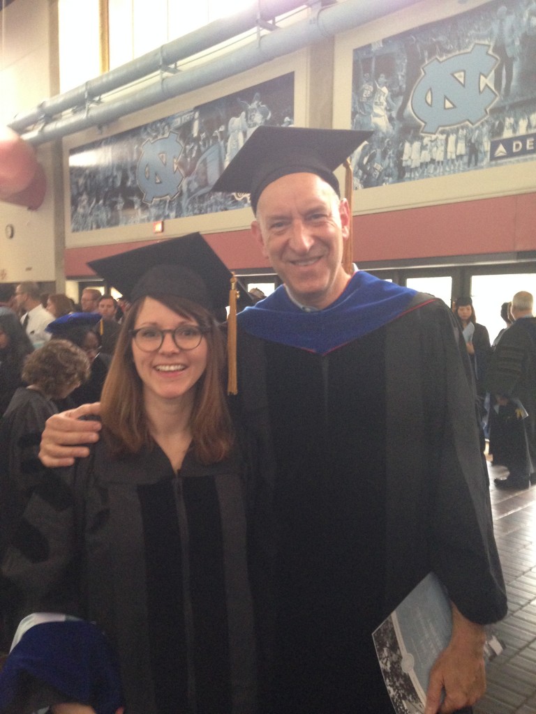 Katy Harper with Dr. Penn, earning her doctorate 
